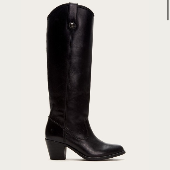 Frye Jackie button black knee boot NWT size 7.5 - Picture 2 of 5